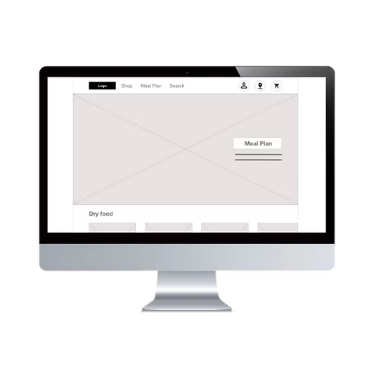 Wireframe screen for delivery tracking