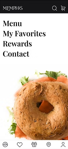 Home screen mockup of Memphis Menu app